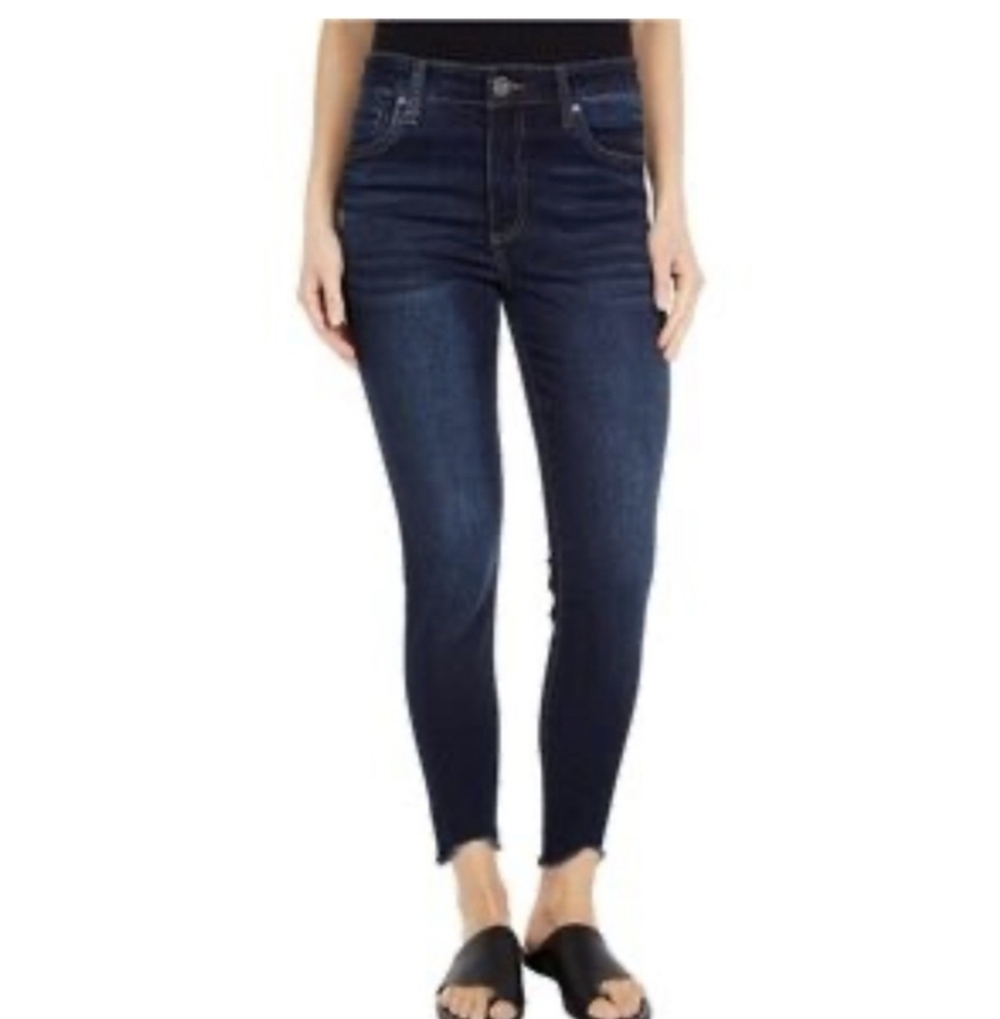 Kut From The Kloth Connie High Rise Skinny Ankle Raw Hem Jeans